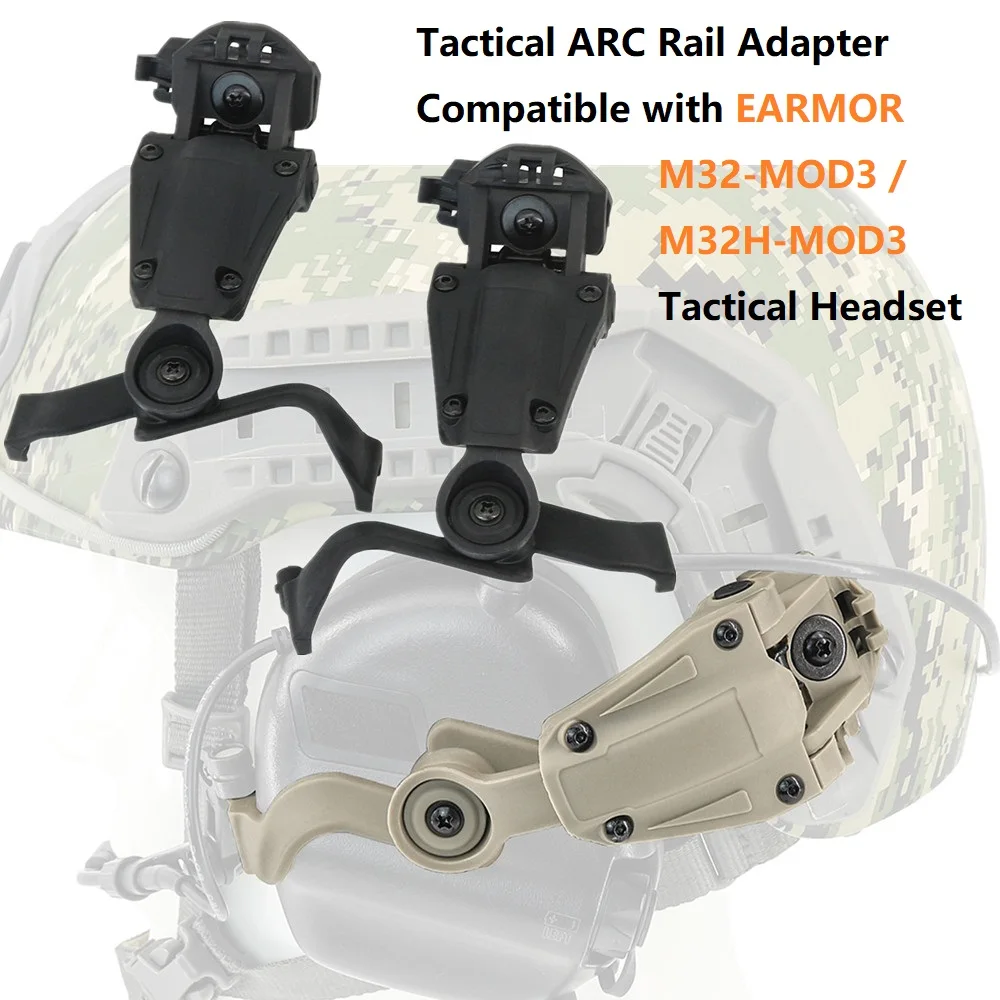 

Tactical Headphone M32 Hunting & Shooting Earmuffs ARC Rail Adapter for EARMOR M32 / M32H Tactical Airsoft Shooting Headset