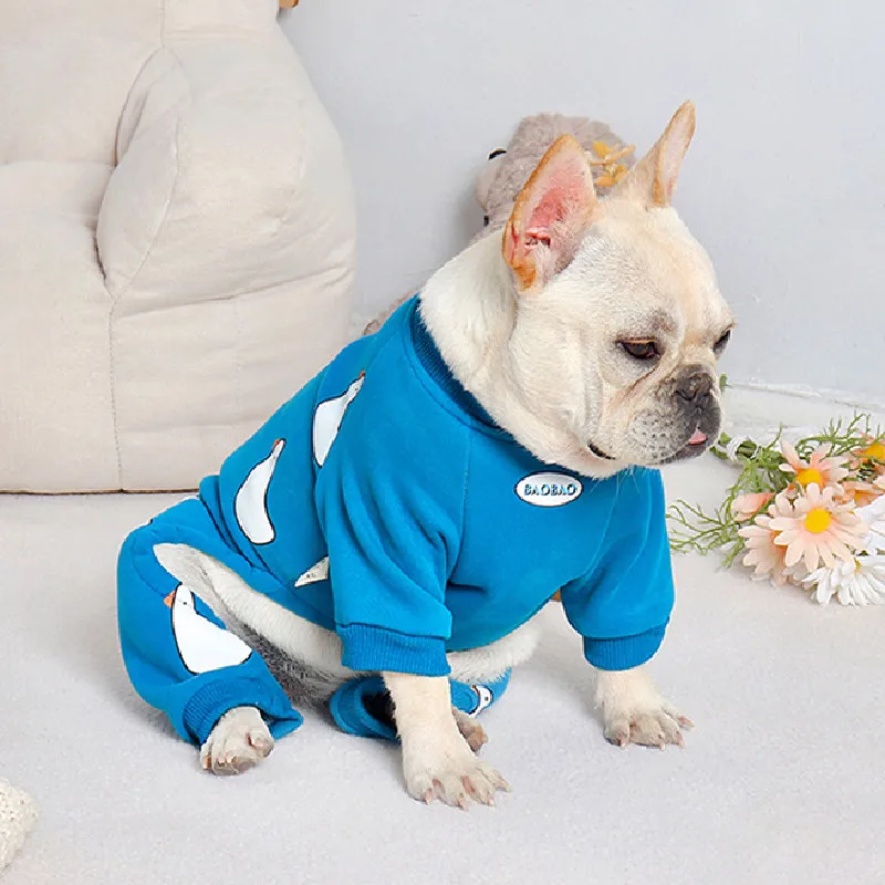 French Bulldog Clothes Winter Pug Dog Clothing Jumpsuit Pajamas Poodle