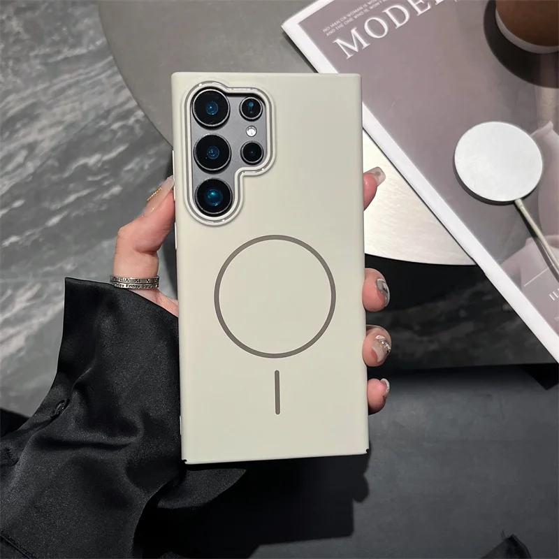 Ultra Thin Matte Contrast Color Shockproof Magnetic Phone Case