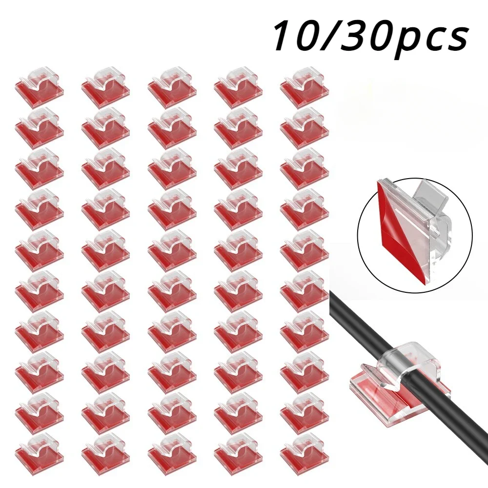 Cable Clips Clearance Wire Arrangement 10/30PCS Guiding Line Clip Management Winding Protector Manager Clamp Cord Cables USB