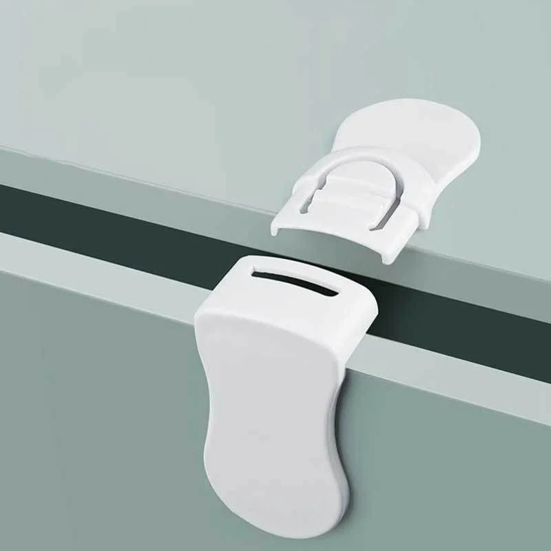 Safety Lock Home Baby Safety Locks Drawer Lock Anti-Pinching Hand Cabinet White Drawer Locks Refrigerator Lock Buckle Children Protection