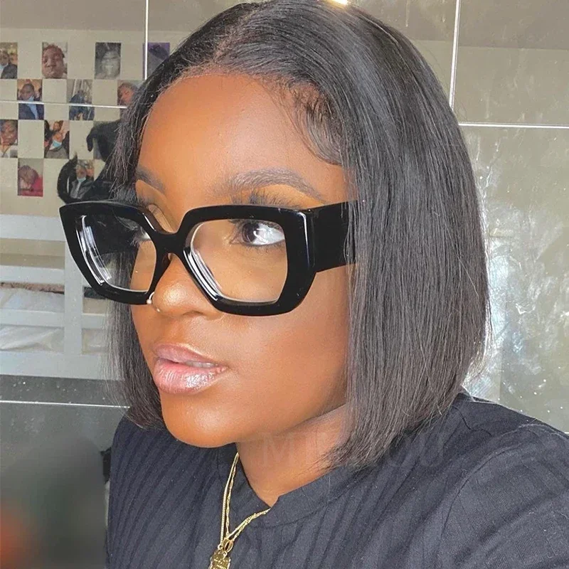 Women Glasses Fashion Eyeglasses Frames Trendy Square Big Colorful Transparent Thick