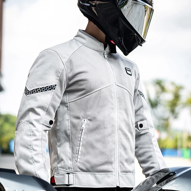 여름 오토바이 자켓 통기성 메쉬 오토바이 자켓 낙하 방지 및 내마모성 모토크로스 자켓 CE 보호 장비