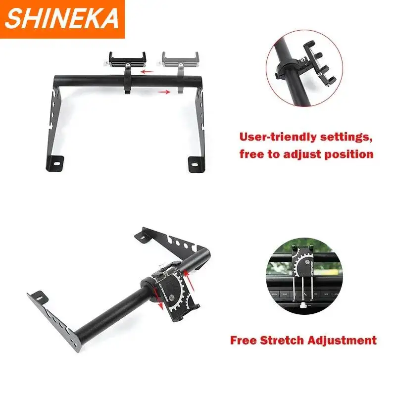 SHINEKA 센터 콘솔 휴대폰 거치대 GPS 스탠드 지지대, 지프 랭글러 JK 2007 2008 2009 2010 2011-2017 인테리어 액세서리