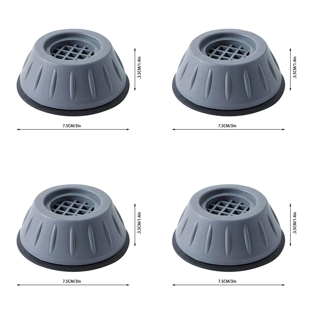 Coussinets de Pieds Anti-Vibration Polymères en Caoutchouc, Slipstop, Silencieux, Universel, Machine à Laver, Réfrigérateur, Meubles, macro, Support d'Amortisseurs 7
