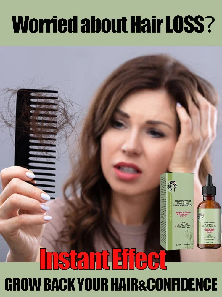 Hair Growth Essential Oil Rosemary Mint Hair Strengthening Oil Nourishing