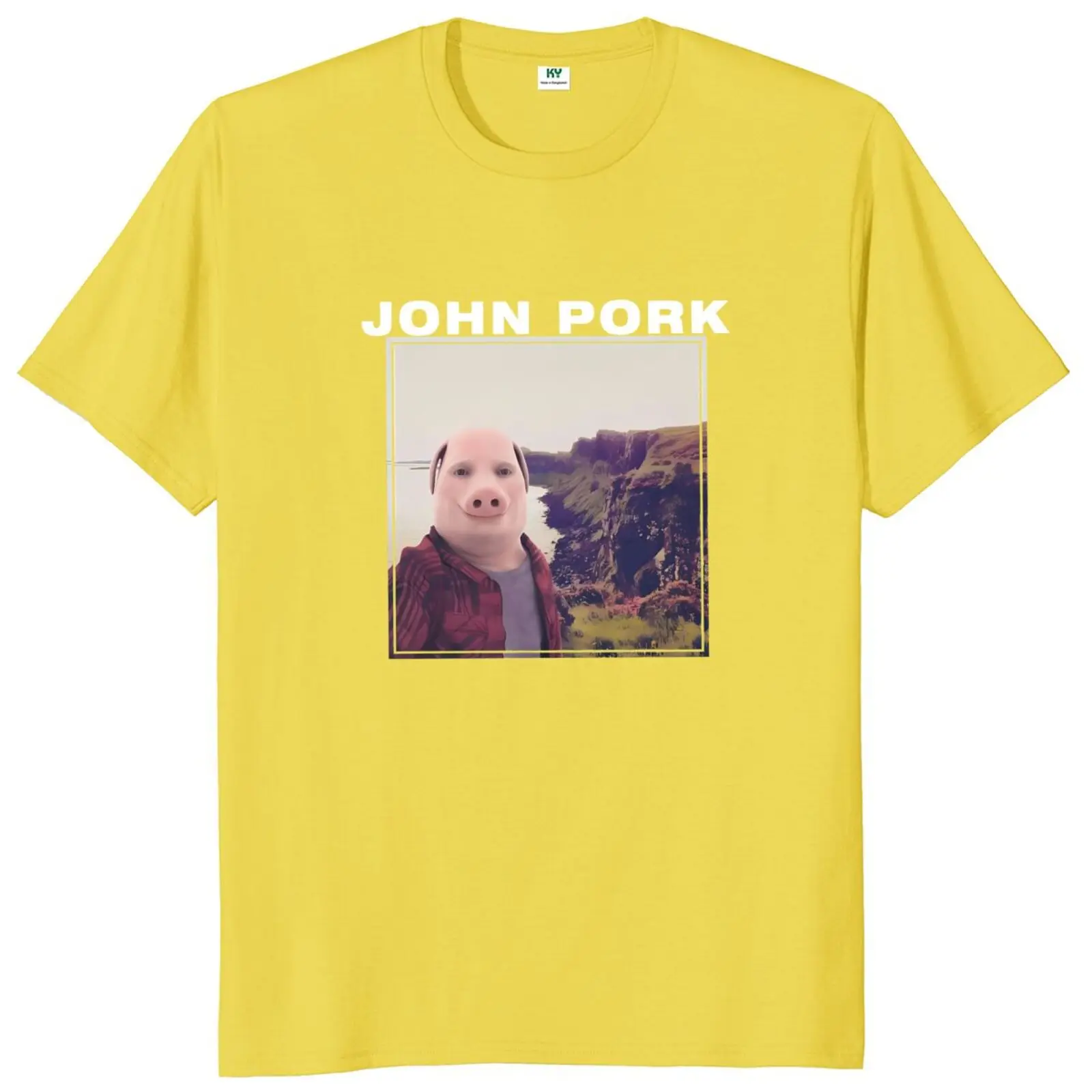 John Pork Is Calling T Shirt Vintage Funny Pig Meme Trend Humor Short  Sleeve O-neck 100% Cotton Unisex Summer Casual T-shirts