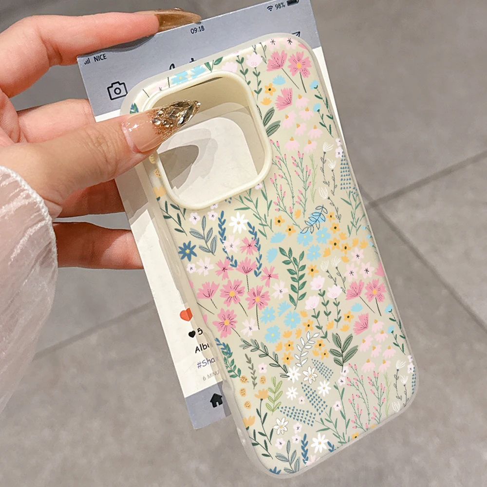 Delicate High-Bamboo Floral Pattern Protective Phone Case