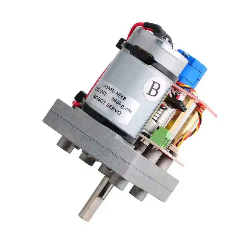 RC Servo ASME-MXB 380kg.cm High Torque Servo Steel Gear 12V~24V Extra-large 3600&deg; Servo Motor for Large Robot Arm Robotic Manipulator