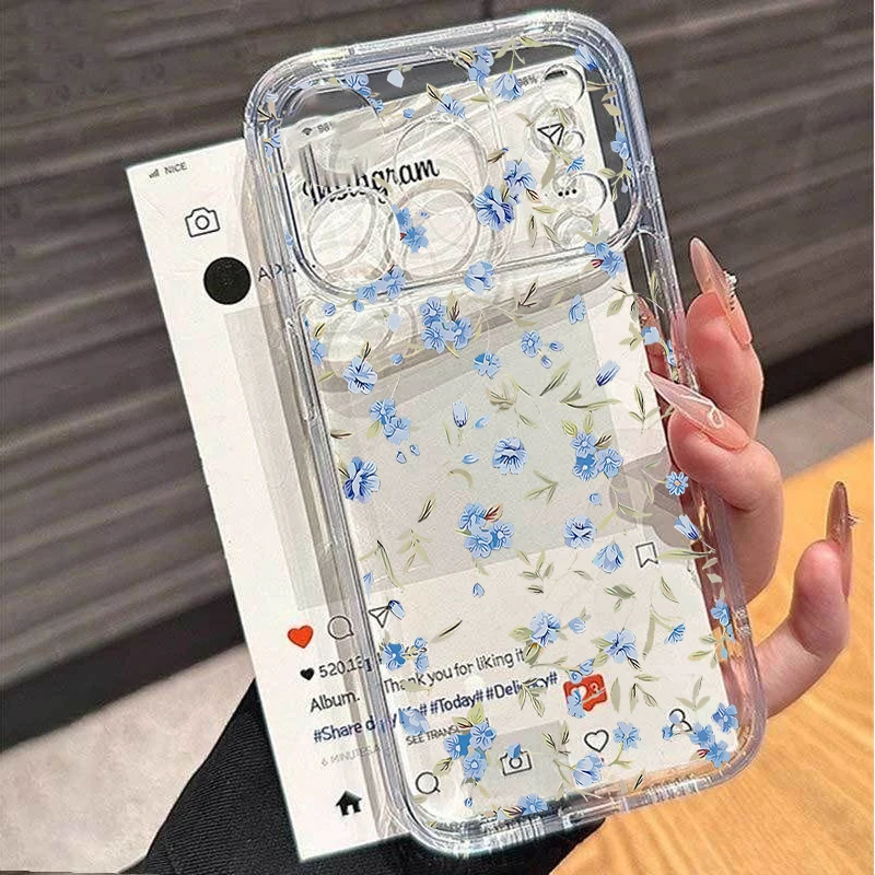 Love Heart Floral Plant Couple Phone Case