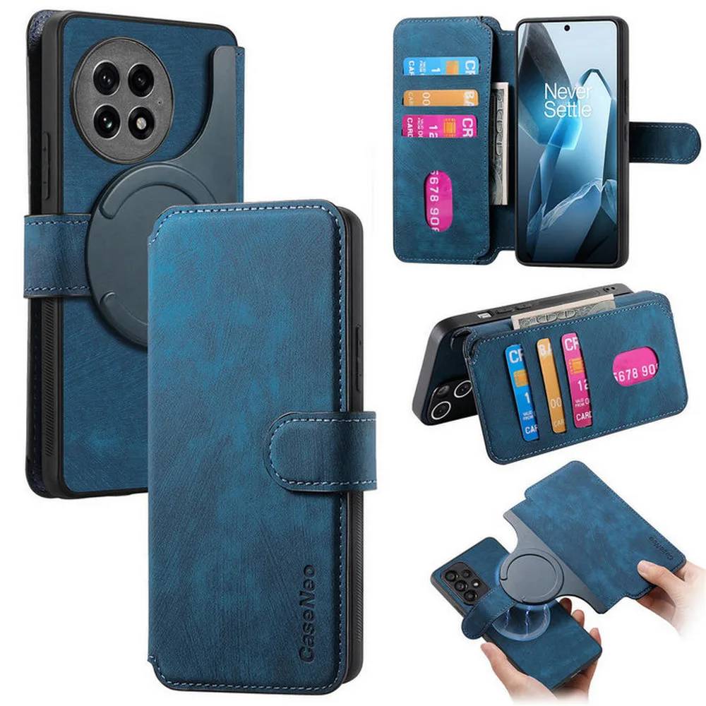 2-in-1 Detachable Leather Wallet Magnet Case - Luxury Shockproof Cover