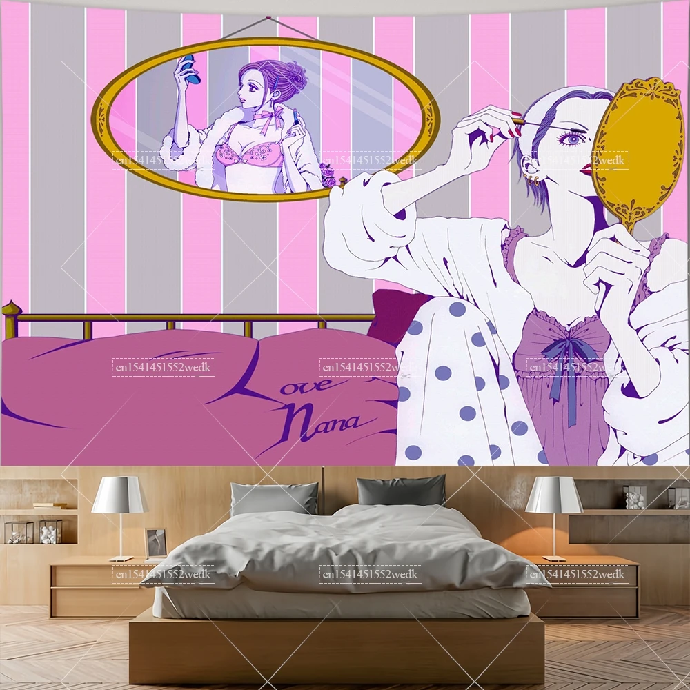 Japanische klassische Anime NANA High School DXD Hippie Wandbehang Wandteppiche für Wohnzimmer Dekor Kunst Poster Home Dekoration – Detail 5