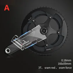 1pc Bike Crank Protective Film Cover TPH Film Road Bike Adhesive For-SRAM/SHIMAN0 Tooth Plate Anti-collision MTB Crank Stickers