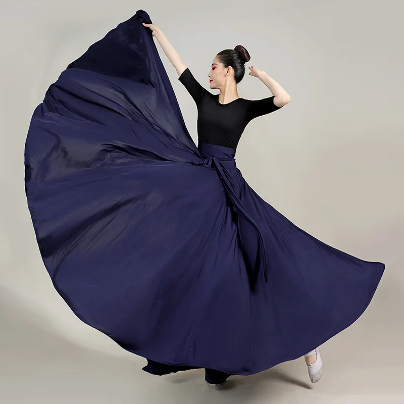 Women Flamenco Dresses Flamenco Skirt for women Spanish Dance Skirt Belly dance long Big Swing Gradient Color Performance Gypsy