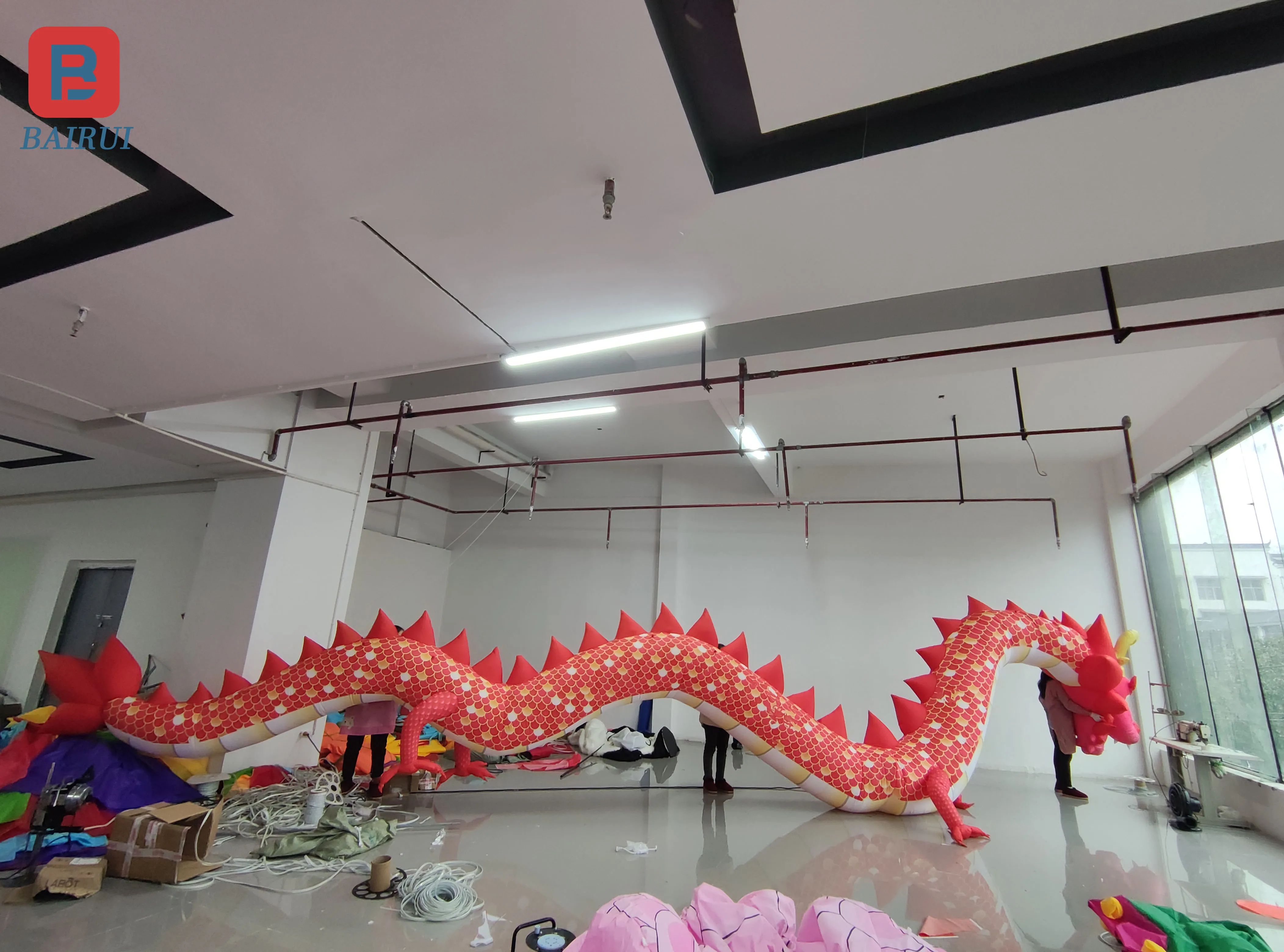 

Cartoon Inflatable Dragon Year Mascot Air Model Chinese Dragon New Year Zodiac outdoor commercial decoration props