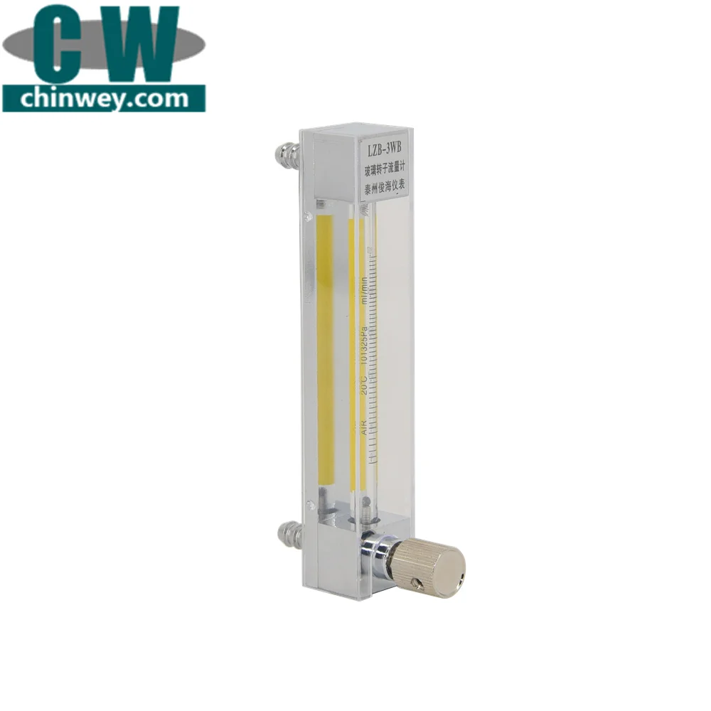 LZB-3F, alle edelstahl glas rotameter für gas/luft durchflussmesser mit regelventil. Conectrator, es können einstellen fluss