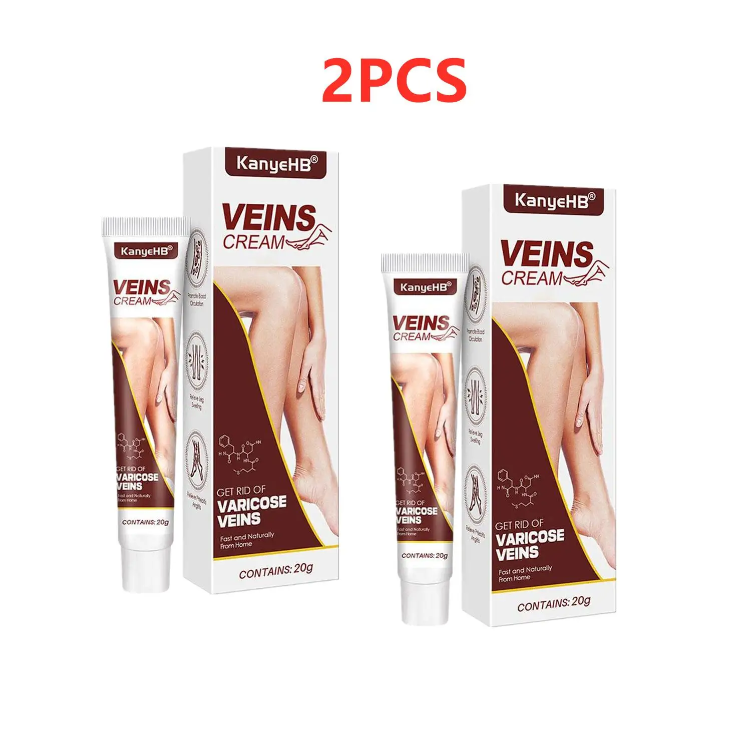 2PCS Effective Vein Repair Cream Leg Vein Bulge Pain Maikang Leg Care Crema Para Blanquear La Cara Skin Whitening Cream