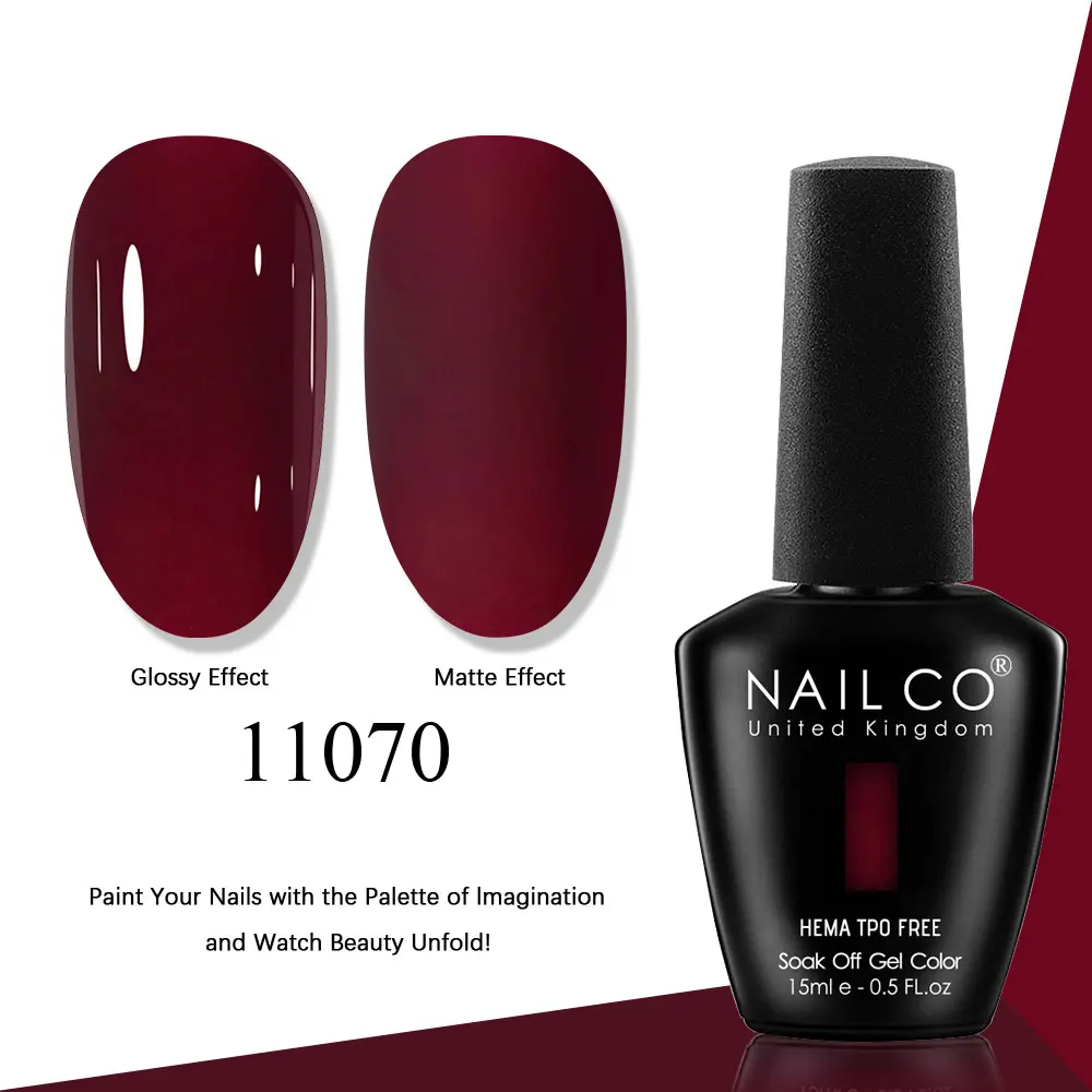 NAILCO Gel Nail Polish Pink Collection - 15ml Glitter & Nude UV LED Gel Varnish Set