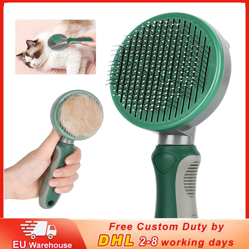 Pet Dog Hair Brush Cat Comb Grooming And Care Cat Brush Stainless Steel
