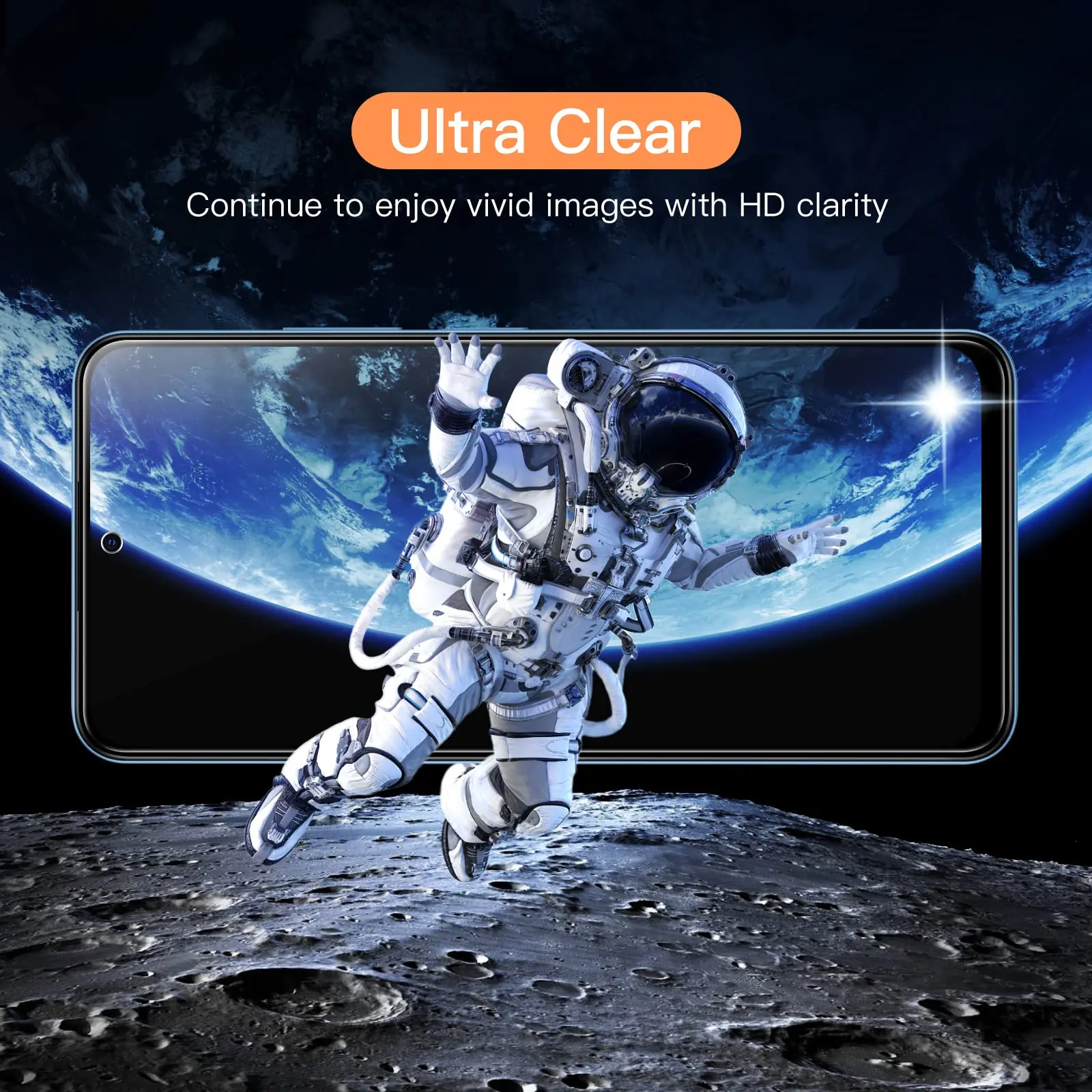 Premium Tempered Glass HD Screen Protector, Anti-Scratch & Case-Friendly