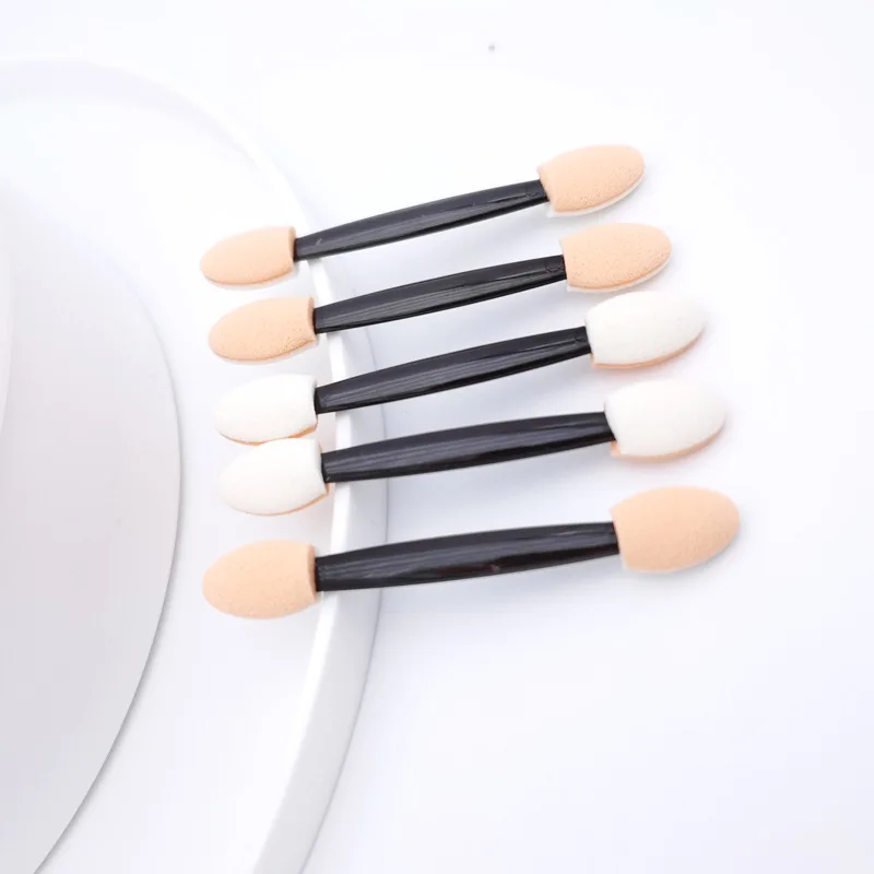 10/30/50Pcs Double Ended Sponge Nail Powder Brush Eyeshadow Sponge Sticks Chrome Pigment Pen Applicator Portable Makeup Tools^*^ 2