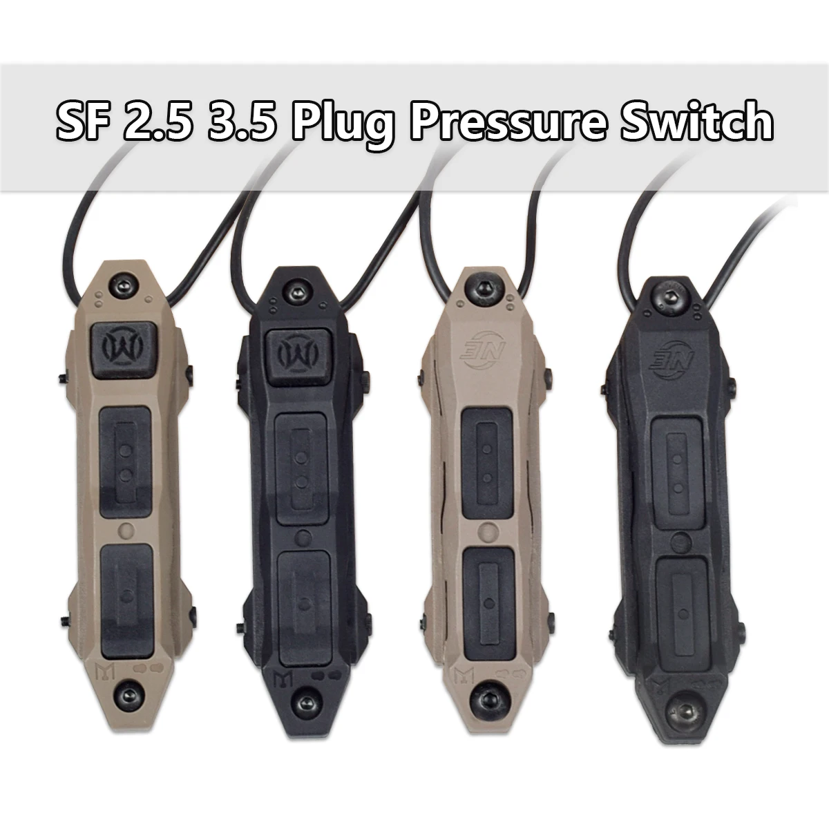 Tactical SF 2.5 3.5 Plug Pressure Switch Dual Function Button Remote Control For MLOK KEYMOD 20mm Surefire M300 M600 PEQ15 M952 3