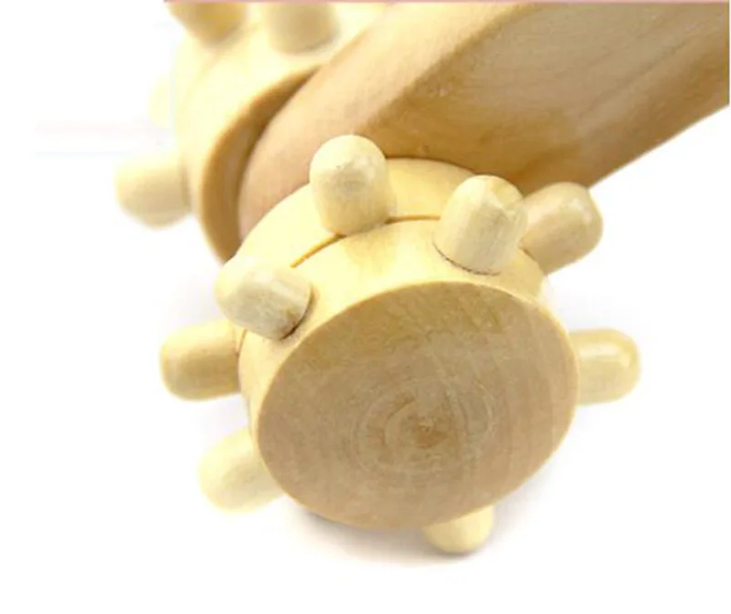 HANRIVER Wooden nail bent round Log back massage equipment Portable wooden massager