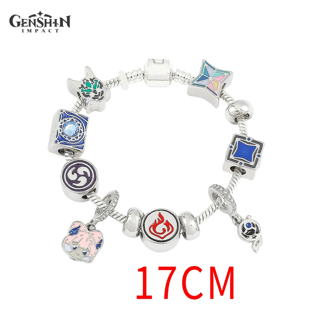 

Искусственный браслет Genshin со стихийным зрением, браслет из сплава с бусинами, милый браслет Sangonomiya Kokomi, ювелирные изделия, подарок на день рождения