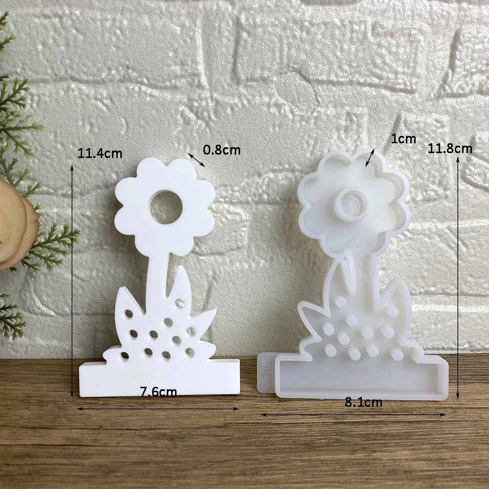 Lot De 3 Moules En Silicone Pour Bougeoirs, Moules De Coulée En Silicone Pour Fleurs De Printemps, Bougeoirs Avec Socle, Bougeoirs, Moules En Silicone Pour Bougeoirs, Plâtre, Artisanat