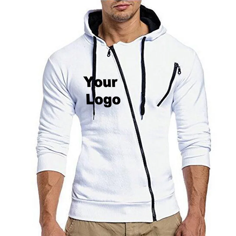 Men's Custom Logo Hoodie Spring Autumn Fashion Fleece Jacket Homme Streetwear Male Jumper Sportswear Men Clothing