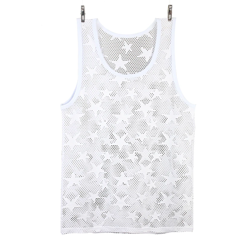 Men's Breathable Mesh Tank Top | Sleeveless Bodybuilding Shirt | Men's Fitness Vest mens mesh see thru underwear