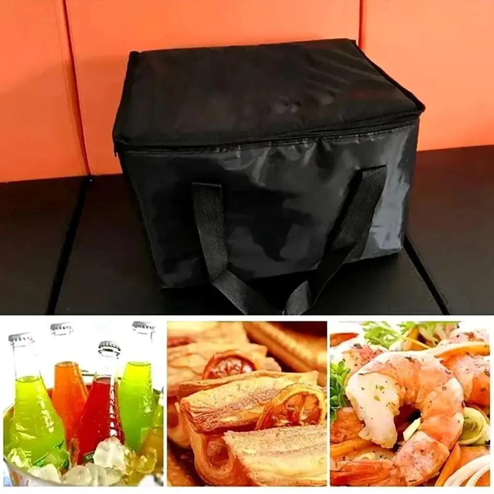 1Pcs Neue Große Kapazität Isolierte Tasche Tragbare Zipper Zinn Folie Lebensmittel Tasche 40L Gekühlt Tasche Picknick Camping – Detail 9