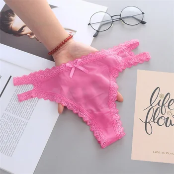 Summer Thin Panties Sexy Hollow Out Women\'s Lace Seamless Underwear Low Waist Lingerie G-String Breathable Comfort Lady Briefs 4