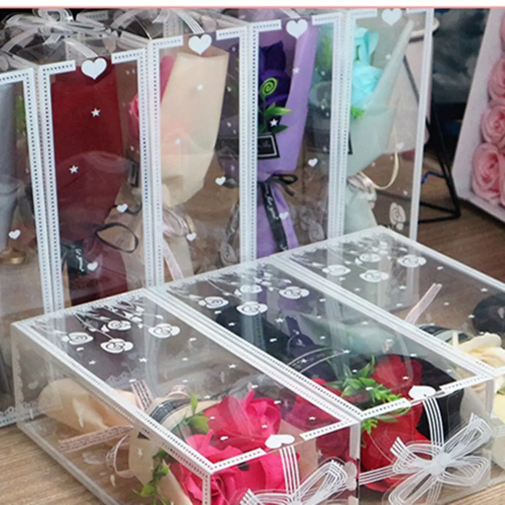 3 Köpfe künstliche Rosen strauß Hand hält Seifen blume Valentinstag Geschenk Hochzeits dekoration künstliche Blumen Jubiläum – Detail 10