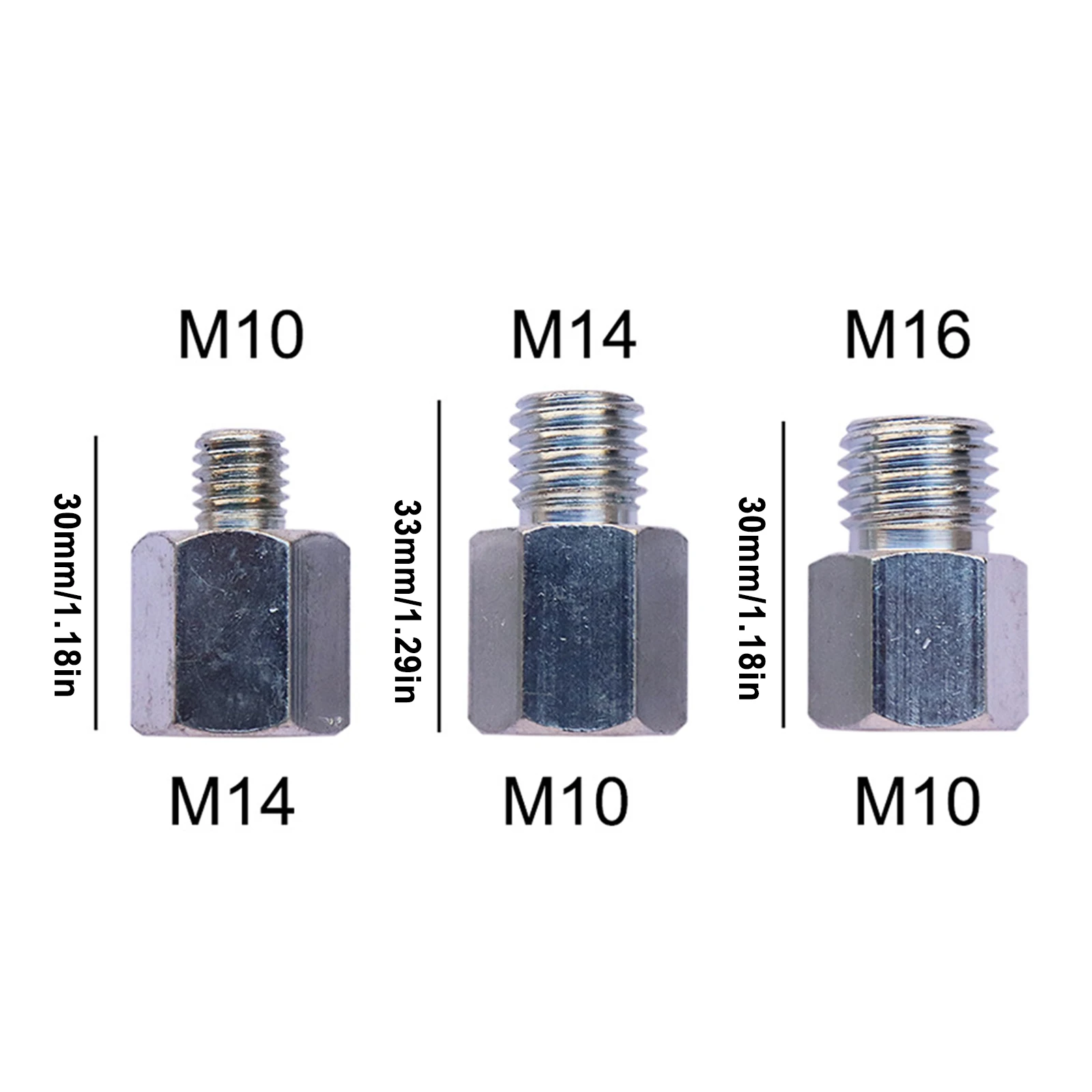 M14 to M10 or M14 to 5/8-11 or 5/8-11 Adapter for Angle Grinder Polishing Disc Adapter Accessories