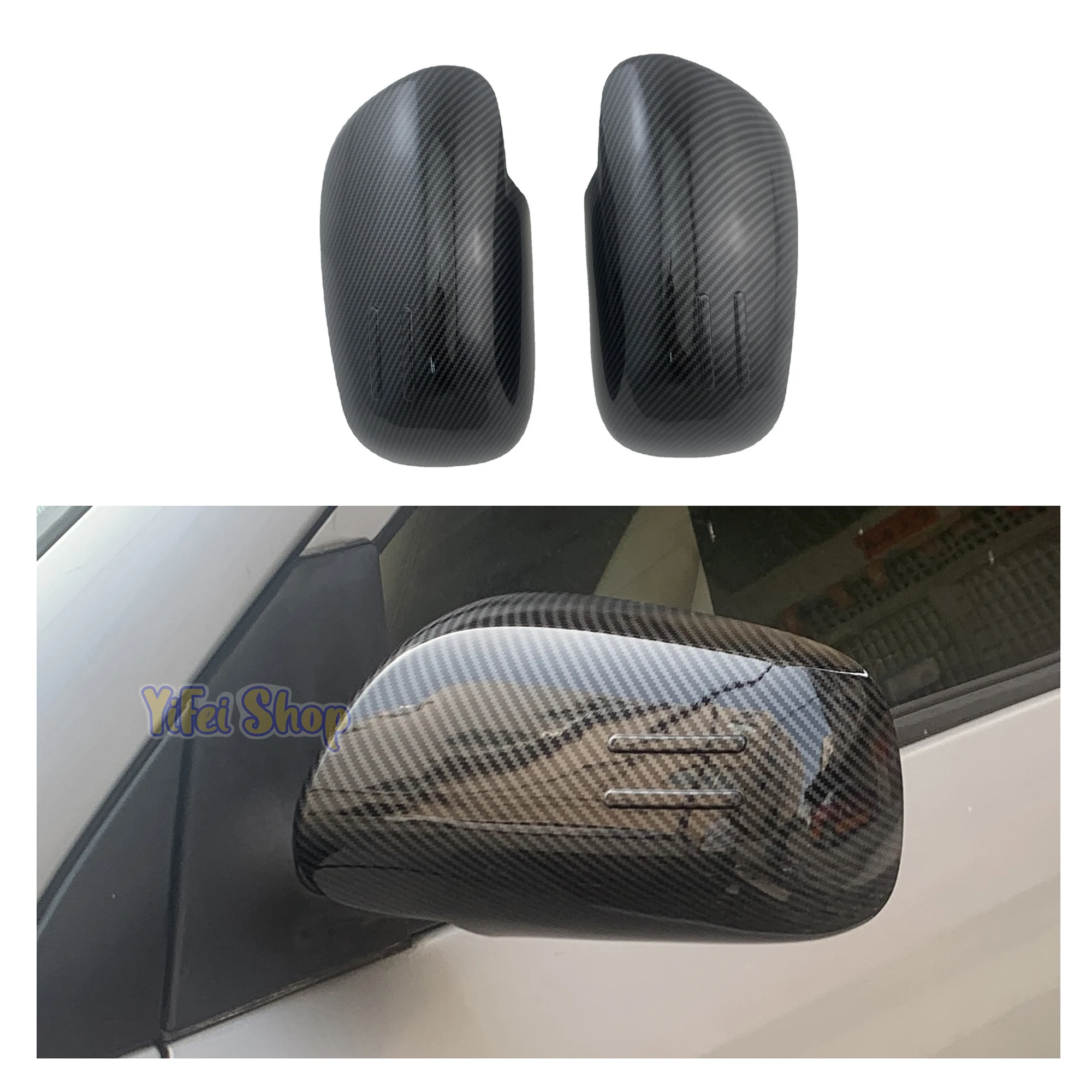 

2PCS Car Carbon Plated Rear view Accessories Door Mirror Cover Trim Paste Style For Toyota Yaris Vitz 2008 2009 2010 2012 2013