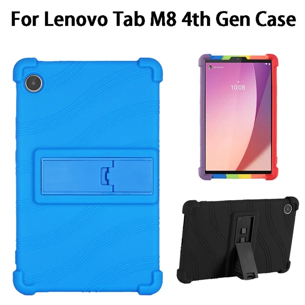 

Case for Lenovo M8 4th Gen Tablet Stand Cover for Lenovo Tab M8 TB-300FU 8.0 Inch 2023 Case Coque Shockproof Silicone Protective