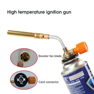 Welding Gas Flame Gun Butane Burner Brazing Flamethrower Portable Soldering Heat Gun Outdoor Camping BBQ Equipment