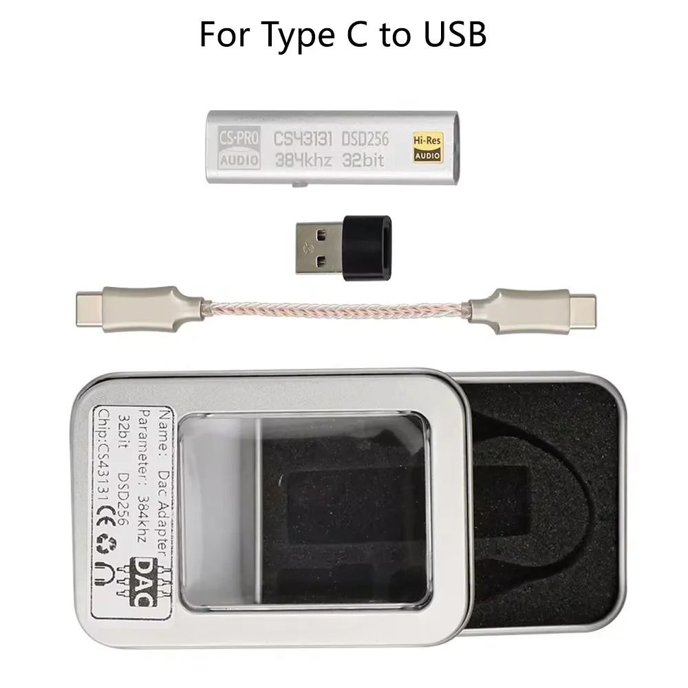 DAC CS43131 Amplificatore Per Cuffie 32Bit DSD256 Per Cellulari Android - Argento