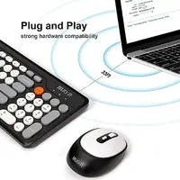 Wireless Keyboard and Mouse Combos with 2.4GHz USB Receiver Plug and Play Multi-Color Keycaps Retro Style Keyboards Windows Mac - Image 4