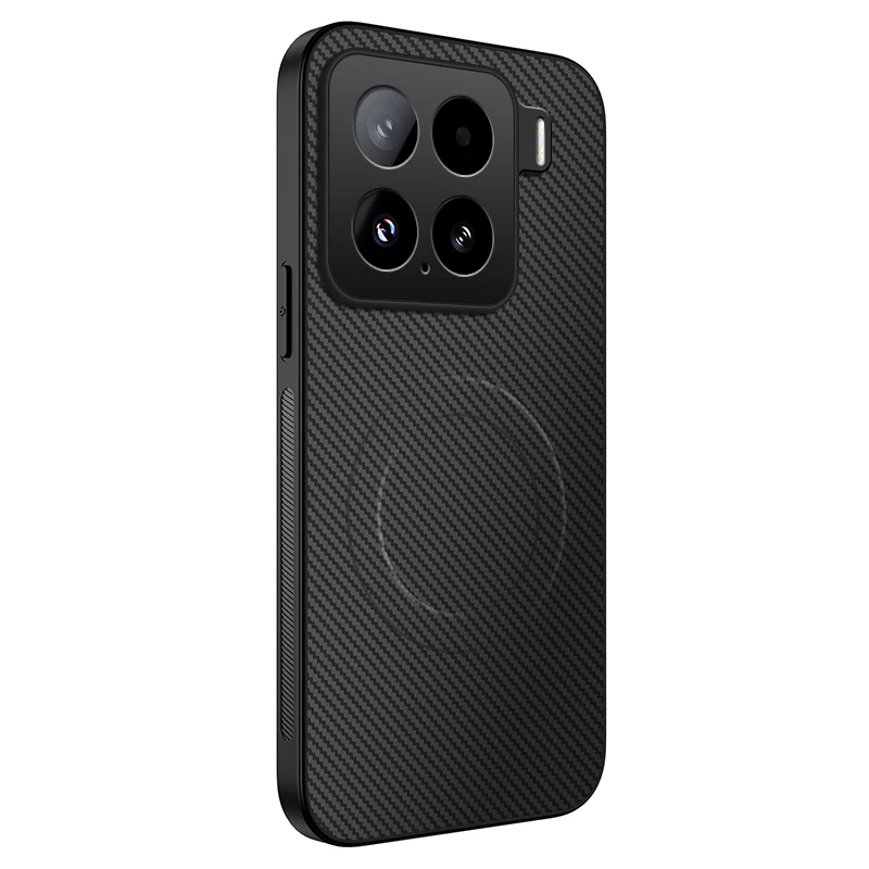 Carbon Fibre Phone Case with Camera Lens Protection - Matte Soft Bumper Cover