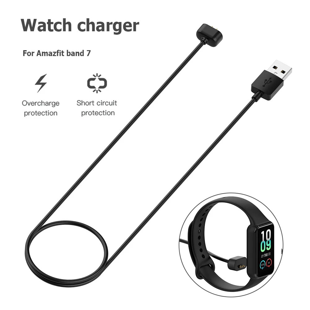 Charger for Amazfit Band 7 Replacement Charging Cable Cradle Station Base  with 3.3ft USB Cord Accessories for Amazfit Band 7