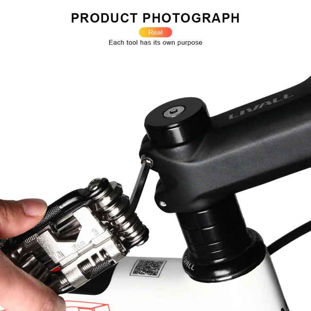 RIDERACE Bicycle Multi Tool Chain Splitter Cutter Multifunction For MTB Mountain Road Bike Wrench Screwdriver Repair Multitool 5