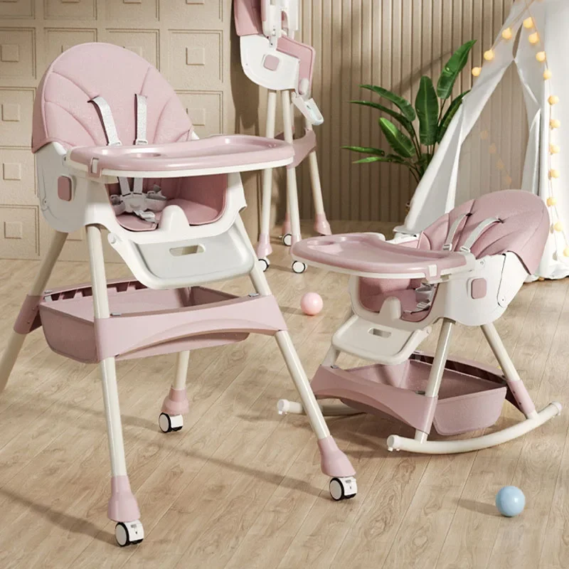 

Adjustable Children's Dining ChairMultifunctional Foldable High Feeding ChairSitting and Reclining Dining Table and Chair