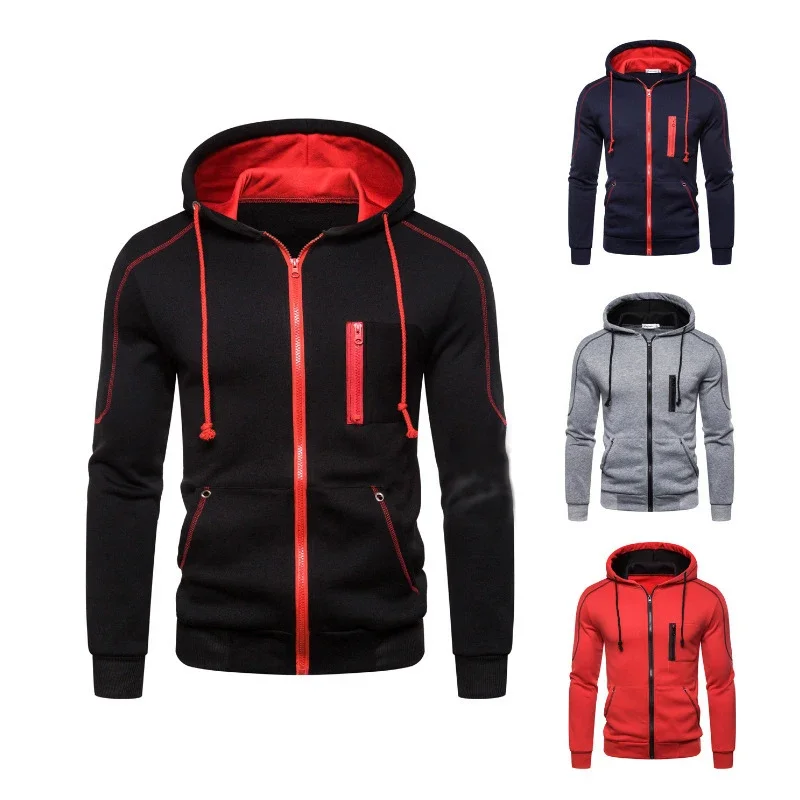 Sportswear Men's Fashion Hoodie Solid Color suit Men's Sweatshirt Drawstring Sweatpants Gym Casual Sportswear 2-piece Set Winter