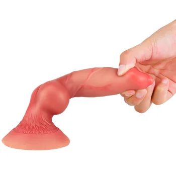 Liquid Silicone Dog Dildo Sex Toys For Women Men Masturbators Strap On Butt Plug Fake Dick Faloimetor For Women Suction Dildos 4