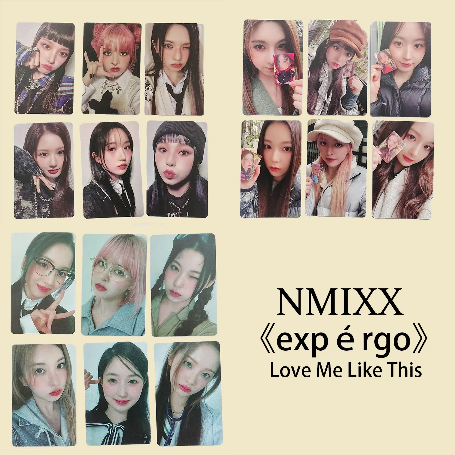 

6pcs KPOP NMIXX expérgo Album Selfie Photocards Secret of Sweet Oasis Two-Sided LOMO Cards SullYoon JiWoo KyuJin Fans Gifts