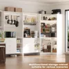 Closet System with 6 Drawers, 4 Hanging Rods & Corner Tower, Corner Closet System with Hanging, 92.6" L-Shaped Walk-In Wardrobe 3