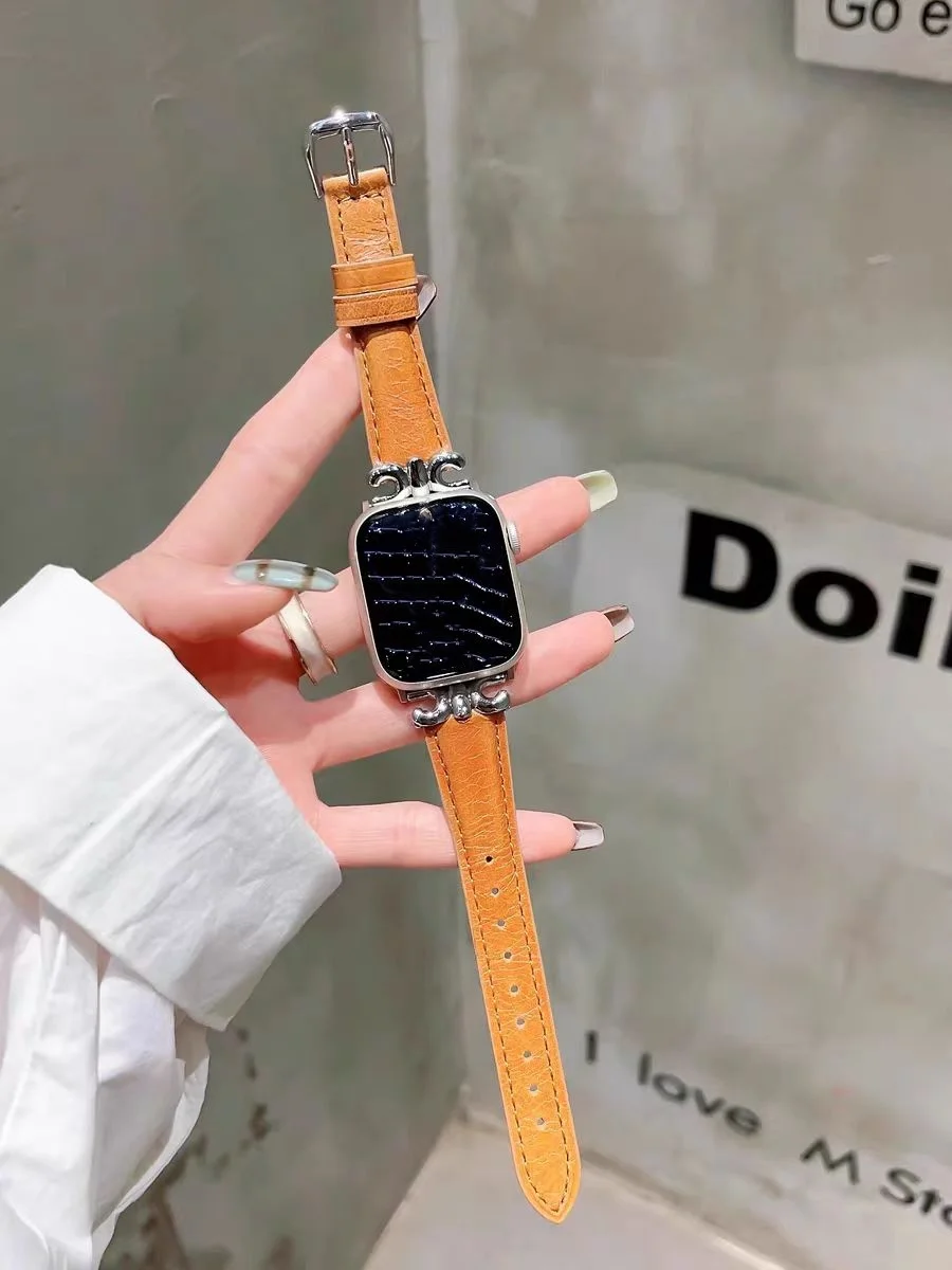 Elegant Leather Loop Luxury Watch Strap