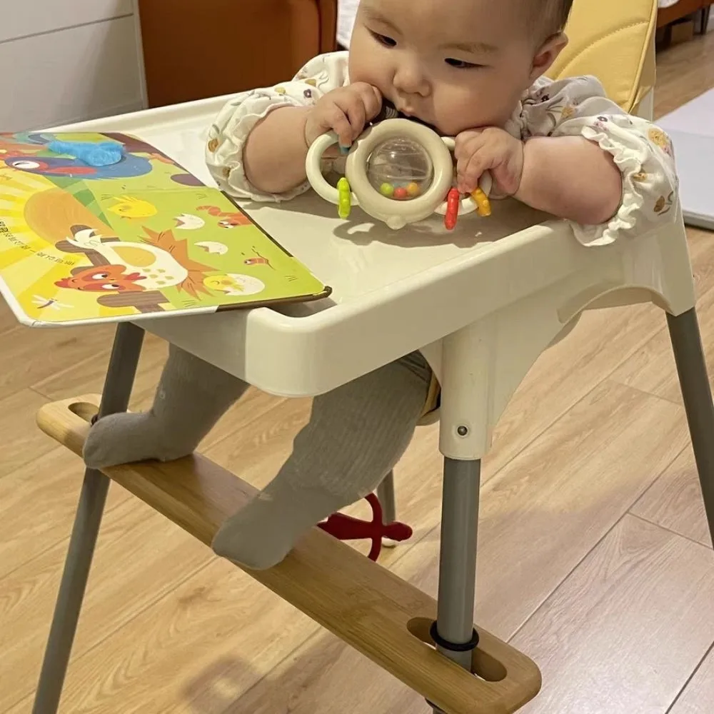 Adjustable High Chair Footrest 50cm Length Stable Design Baby Highchairs Pedal Rubber Rings Round Corners Highchair Accessory